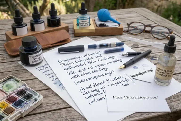 Proper and improper fountain pen cleaning methods