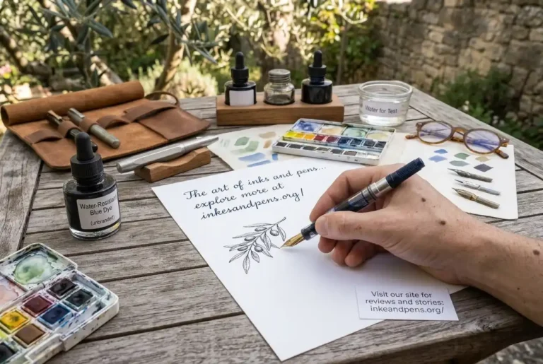 Fountain pen with a removable ink converter and bottled fountain pen ink
