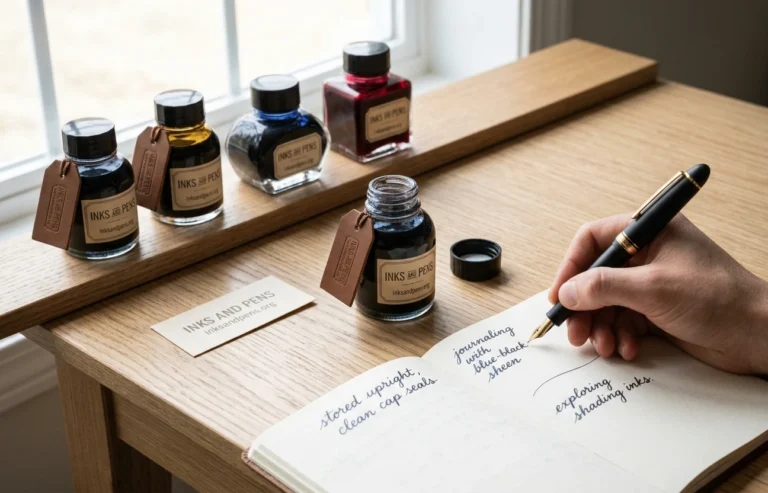 Proper storage and use of bottled fountain pen ink